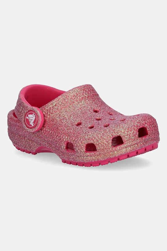 

Классические детские блестящие глиттерные шлепанцы CLASSIC IRIDESCENT GLITTER CLOG KIDS Crocs, розовый