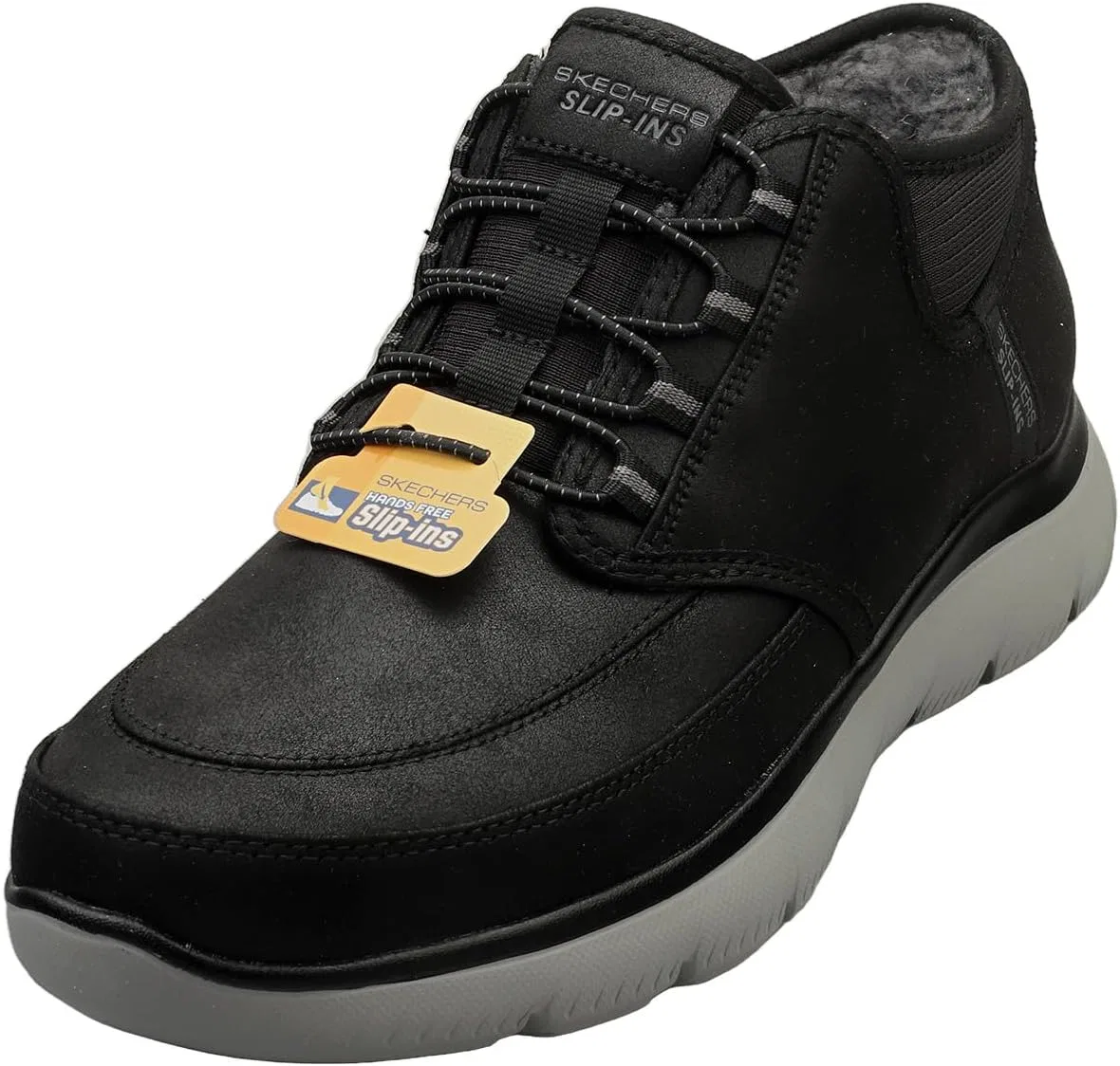 Мужские кроссовки Skechers Summits Hands-Free Slip-ins, Black Suede Charcoal Trim