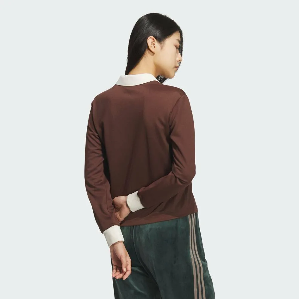 Футболка с V-образным вырезом и длинными рукавами Adidas, brown — фото 2