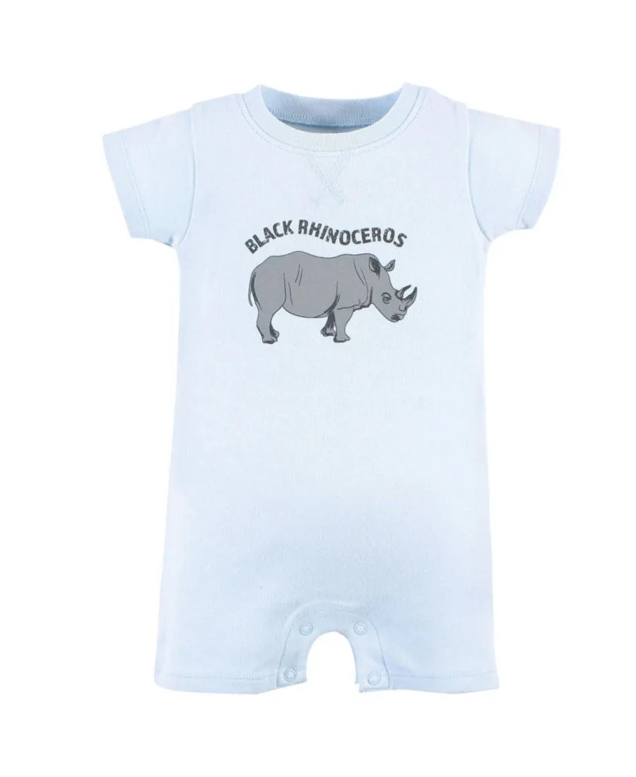 Комплект из 2 натуральных детских комбинезонов Touched by Nature, endangeкрасный rhino — фото 2