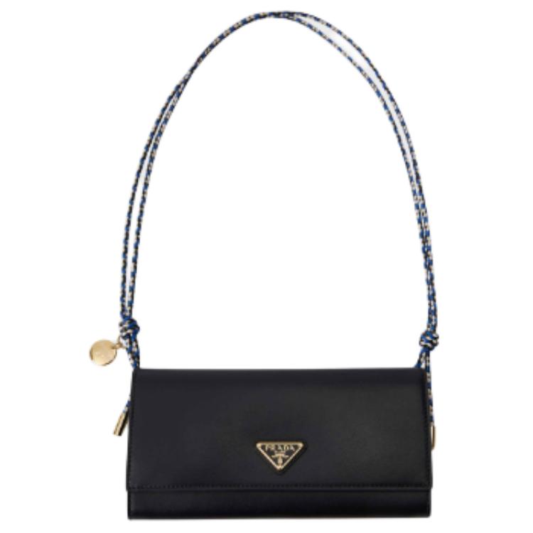 

PRADA Кожаная сумка через плечо для женщин черная