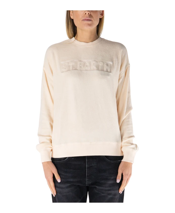 

Толстовка с круглым вырезом из махровой ткани Stardust Mc2 Saint Barth, бежевый