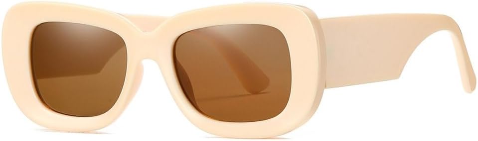 

Винтажные квадратные солнцезащитные очки желейного цвета для женщин и мужчин, градиентные очки с защитой от УФ-излучения UV400, модные солнцезащитные очки LJTJTAV, Beige