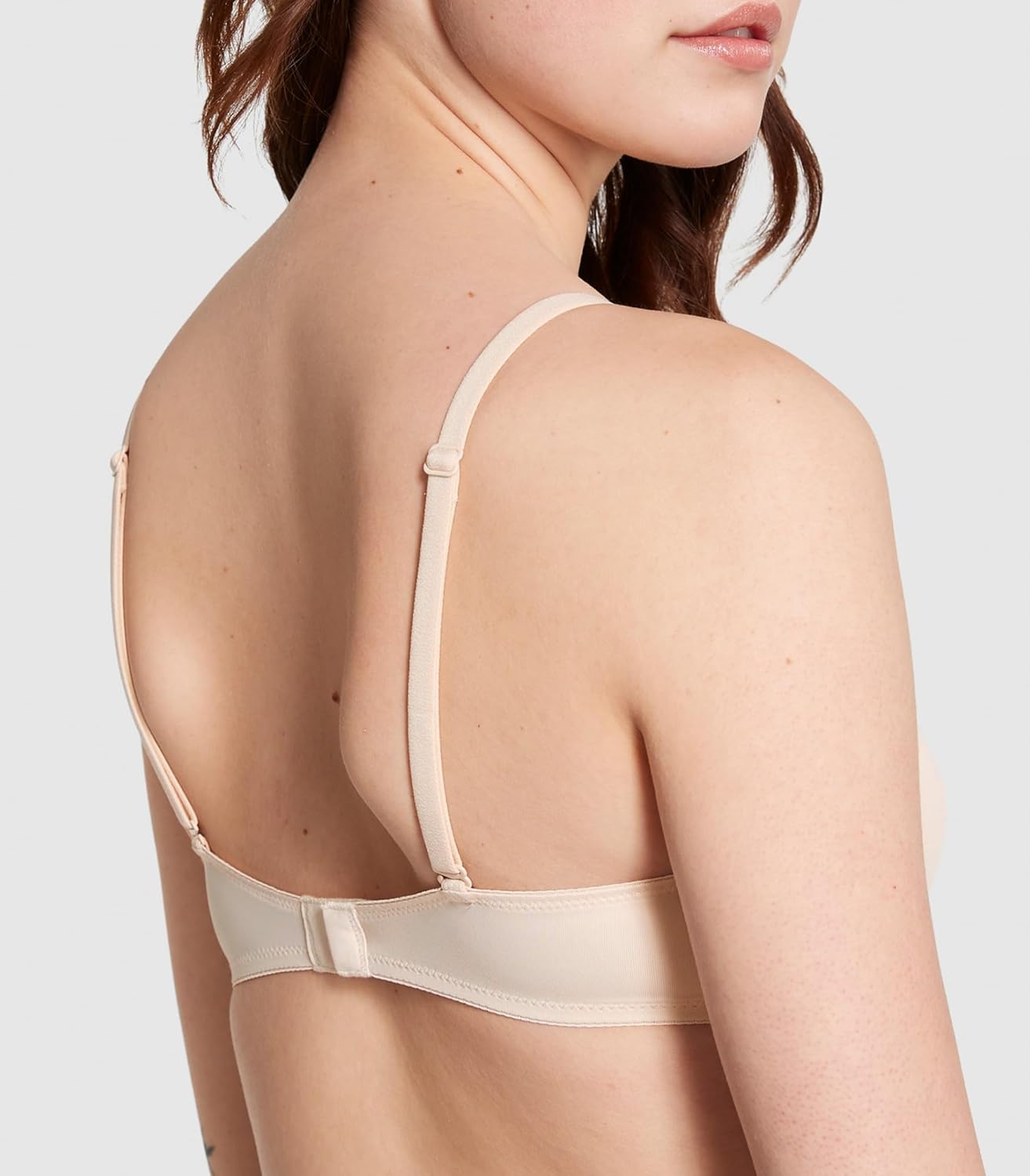 Бюстгальтер Victoria's Secret Pink Wear Everywhere Super Push Up, светло-бежевый — фото 2
