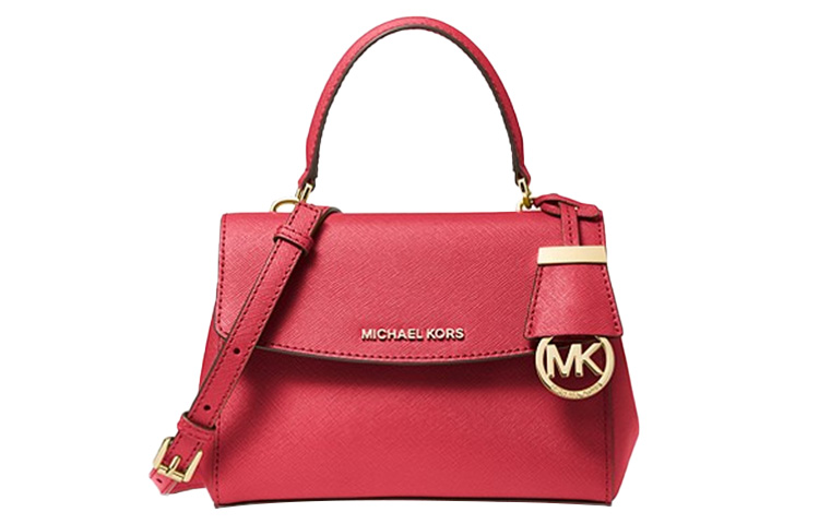 

Кожаная сумка через плечо кроссбодди для женщин глубокий красный MICHAEL KORS