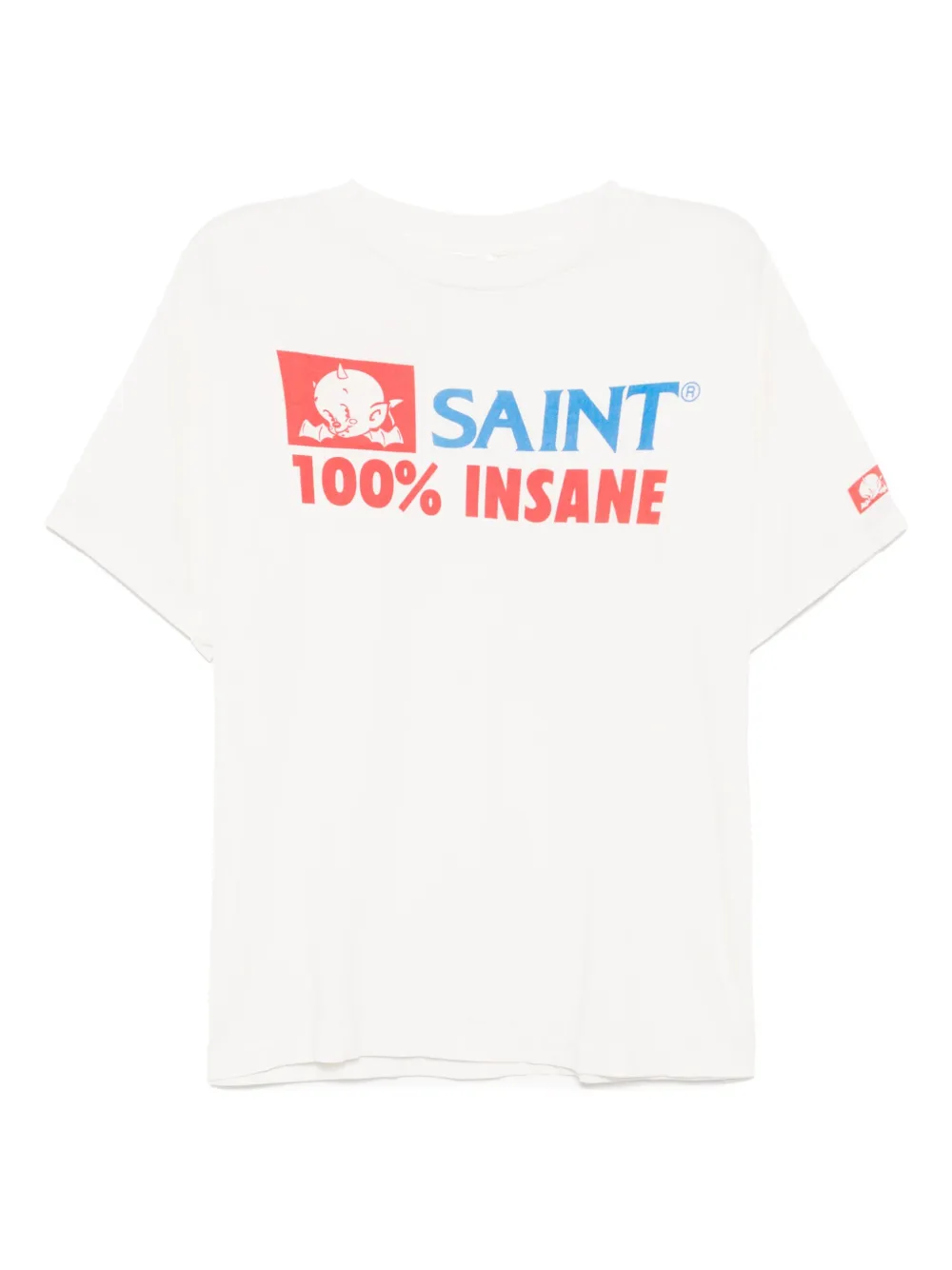 

Футболка с графичным принтом SAINT MXXXXXX, белый