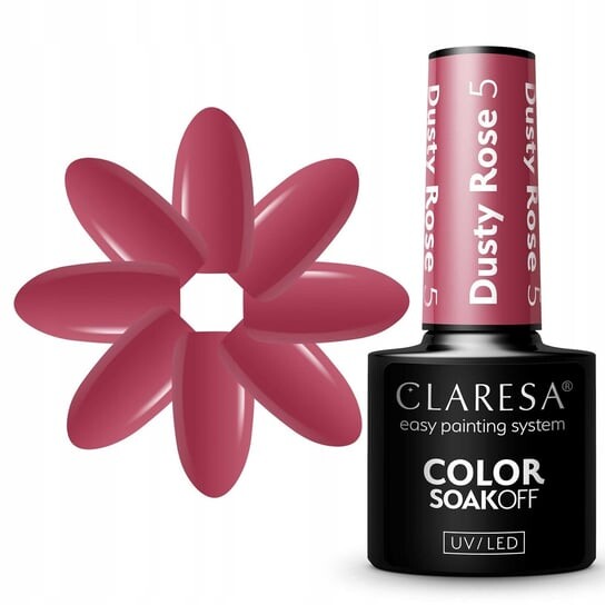 

Гибридный лак для ногтей, Dusty Rose 5 Claresa