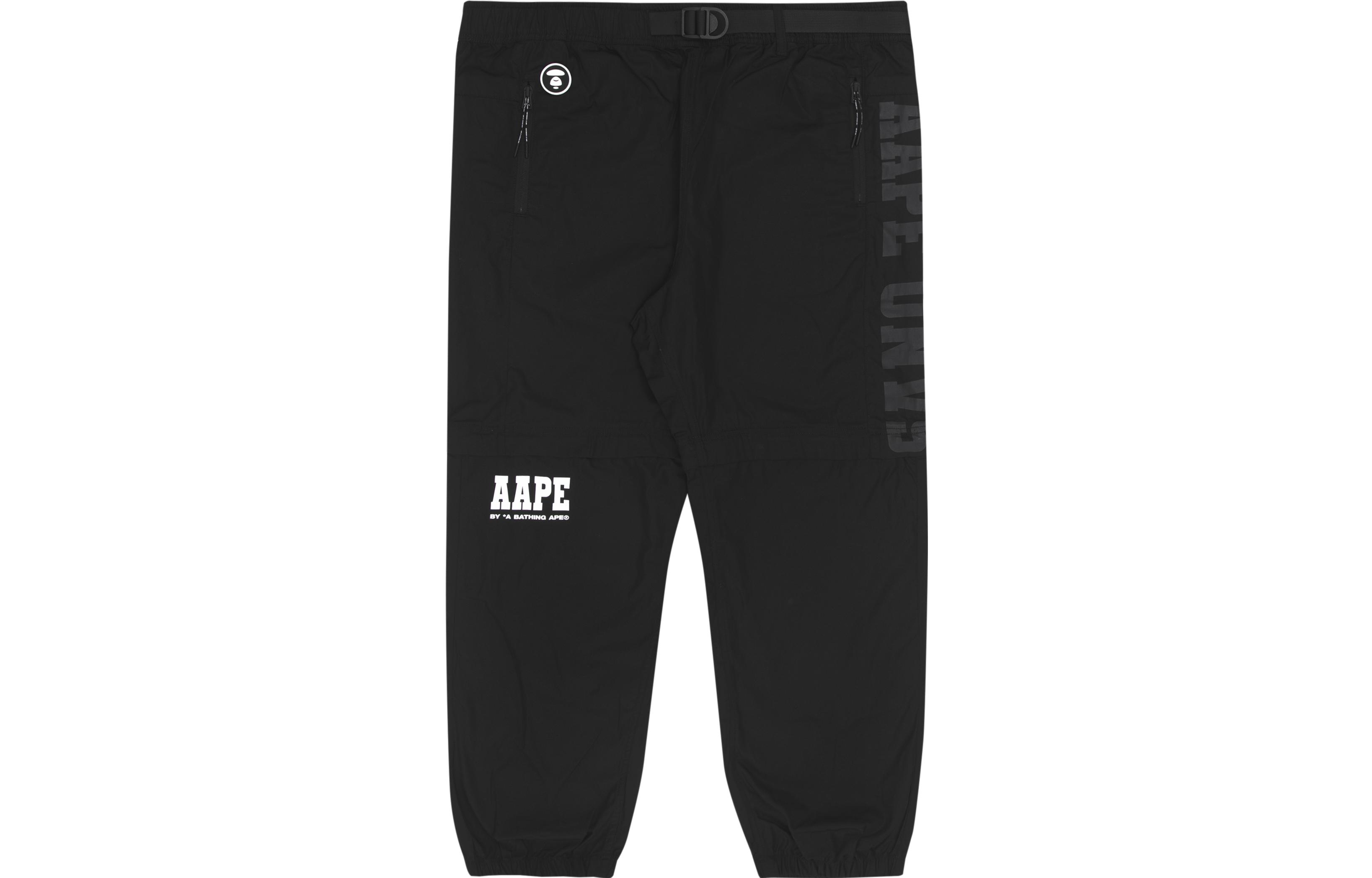 

Брюки с аппликацией логотипа суженные Aape, черный