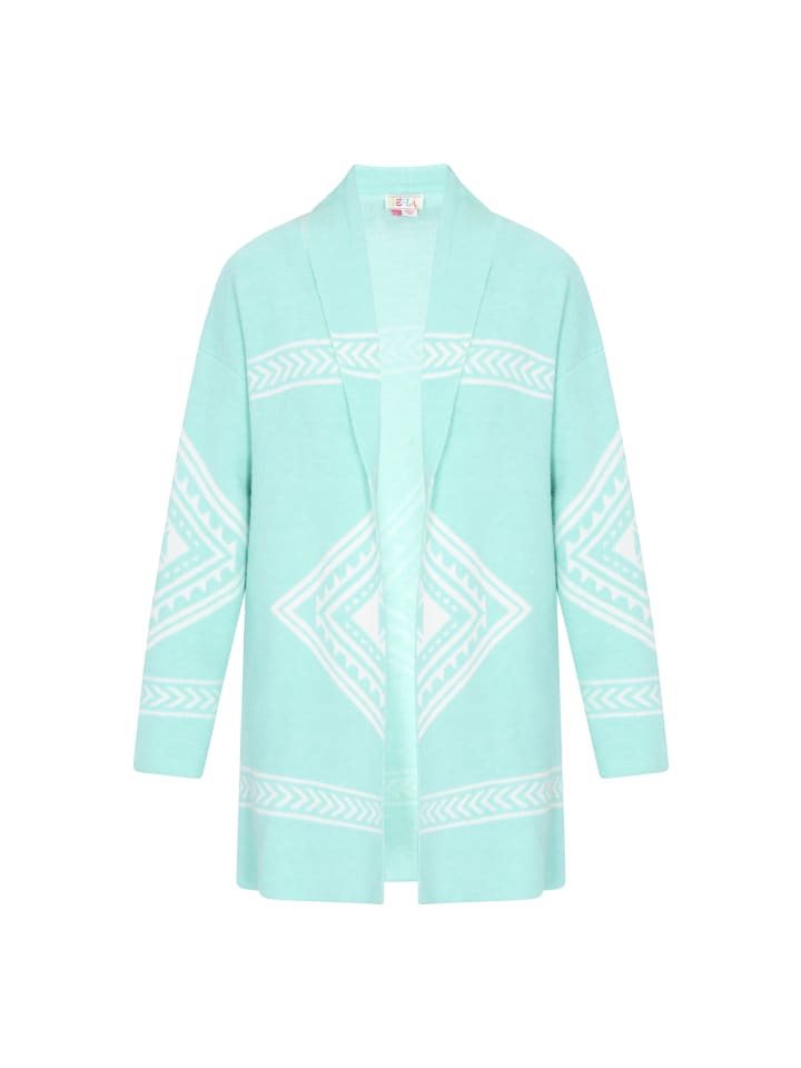 

Женский кардиган цвета морской волны IZIA