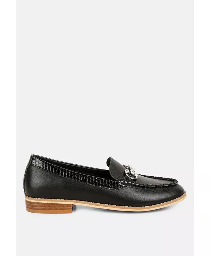 Женские лоферы HOLDA с отделкой Horsebit и стежками Rag & Co, черный — фото 2