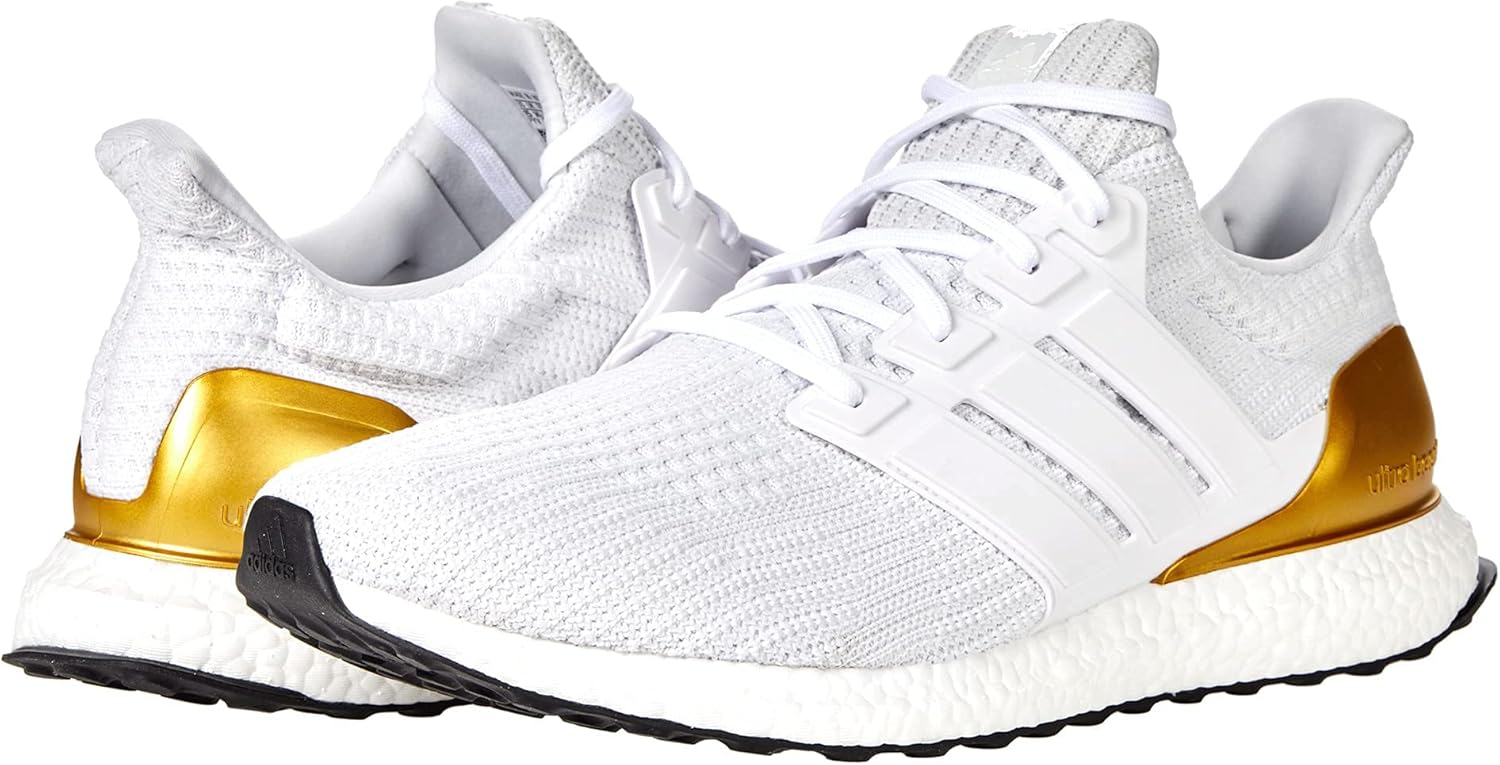 Женские кроссовки для бега Adidas Ultraboost, белый/золотой — фото 3