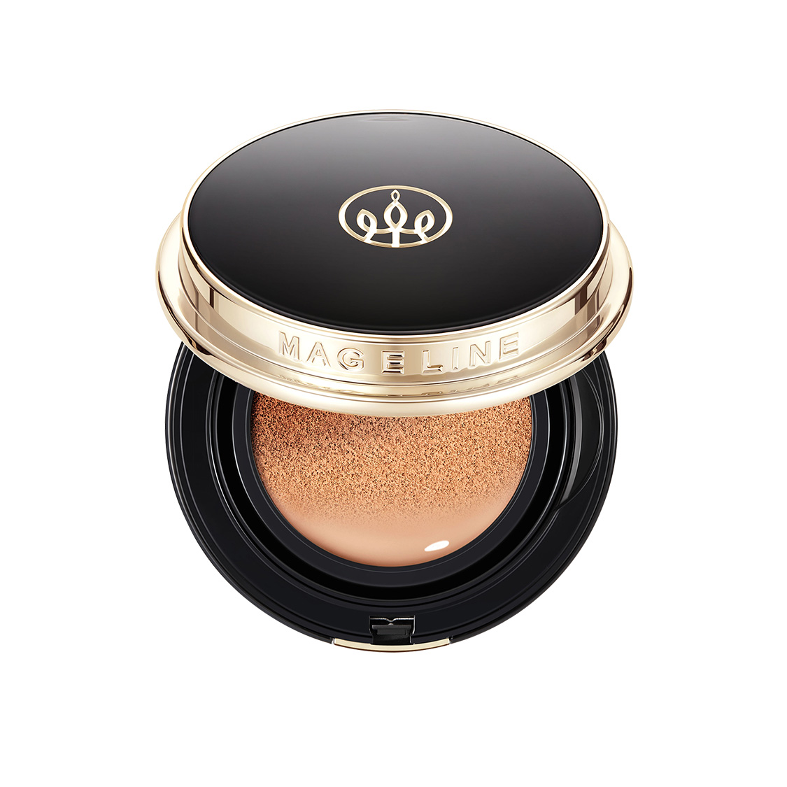 MAGELINE Water Glow Gold Black Air Cushion тональный крем для маскировки и естественного осветления тона кожи 15g — фото 4