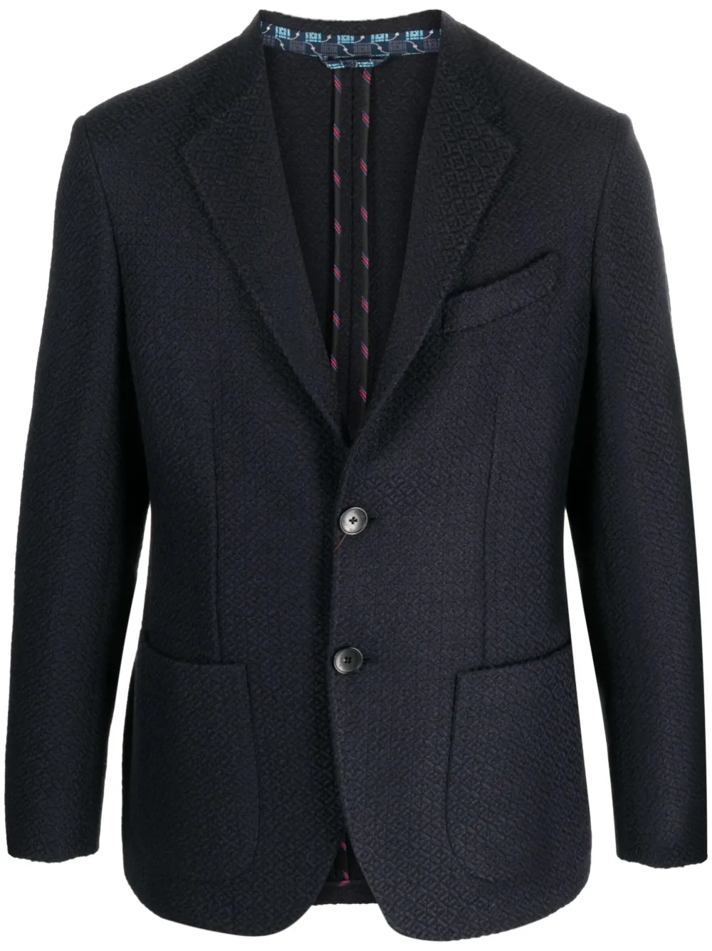 

Жаккардовый пиджак с узором Tie ETRO, синий