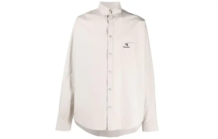 

Рубашка мужская серая/белая Balenciaga, серый