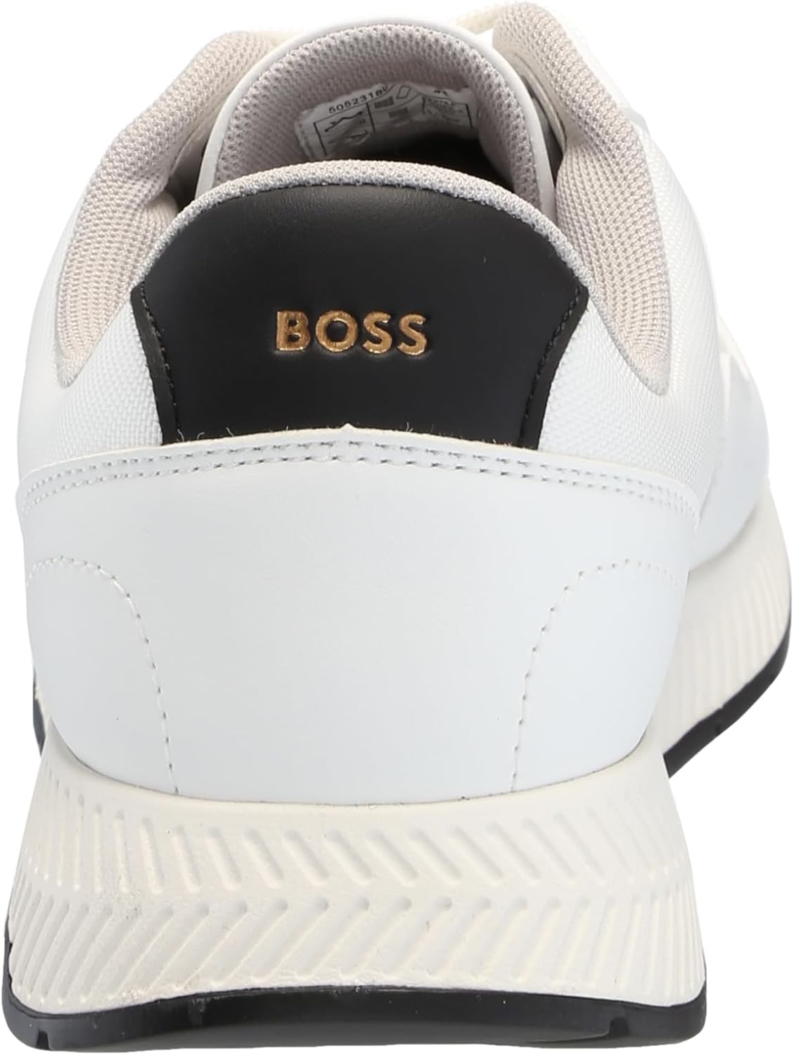 Кроссовки низкие мужские BOSS из комбинированной кожи, Lychee White — фото 3