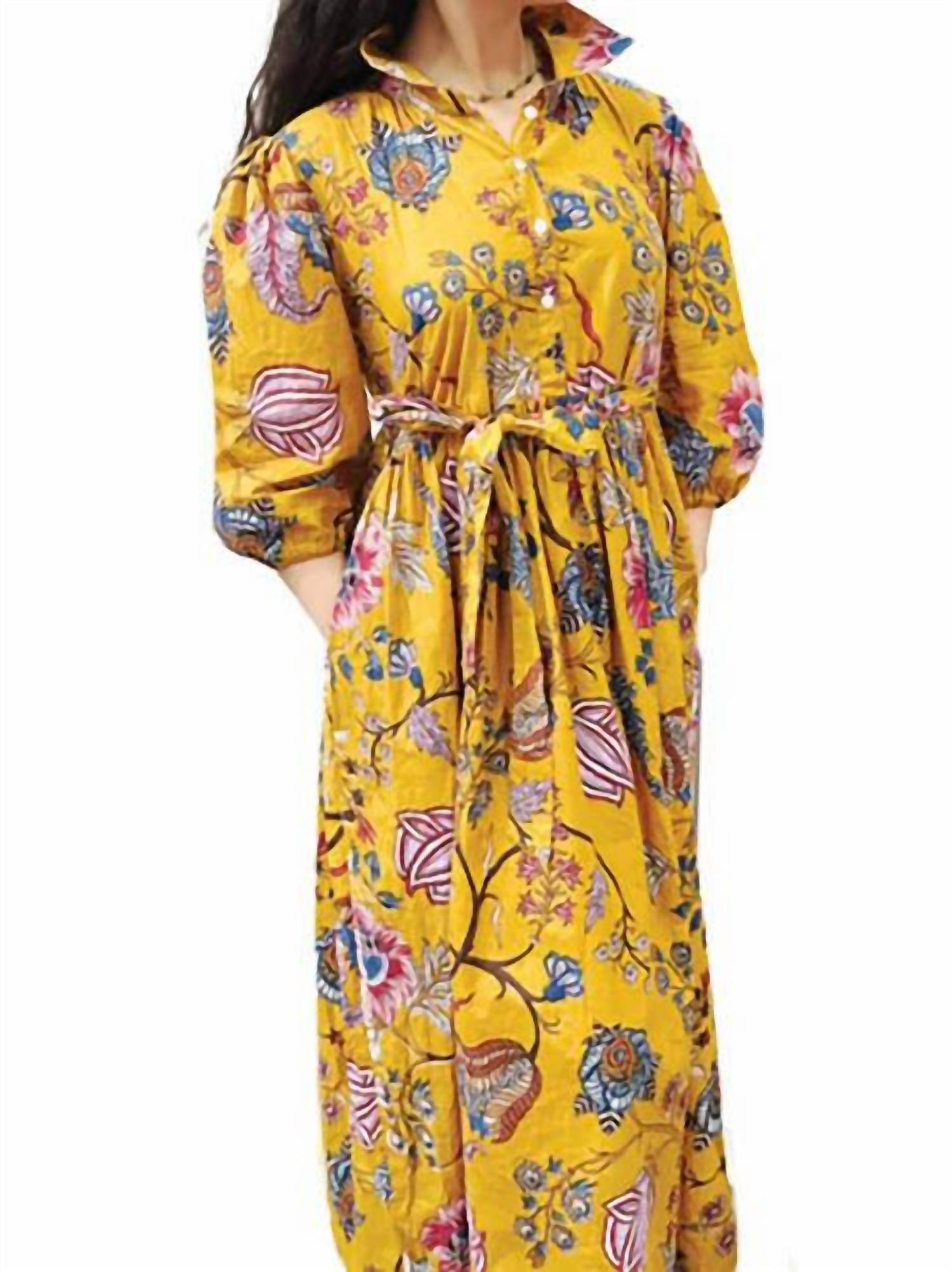 

Платье-миди «Клен» желтого цвета Farylina, желтый