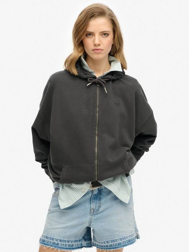 

Толстовка с молнией Studios Superdry, Washed Black