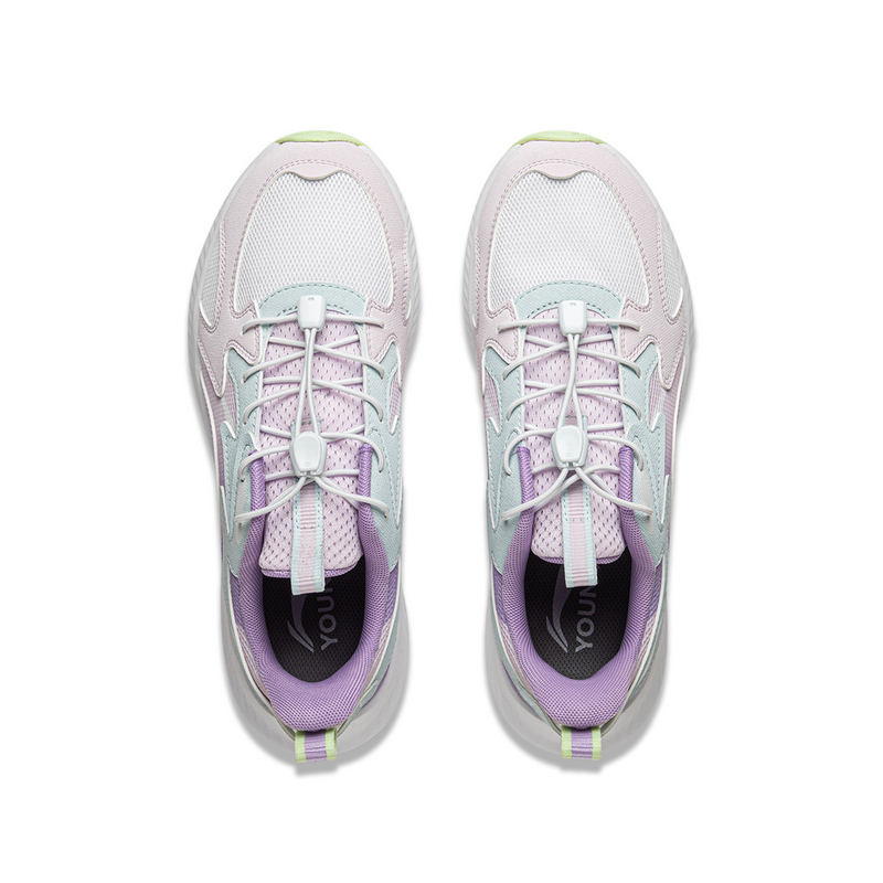 Спортивные повседневные детские кроссовки Unisex LINING YOUNG, фиолетовый/розовый/белый/синий — фото 4
