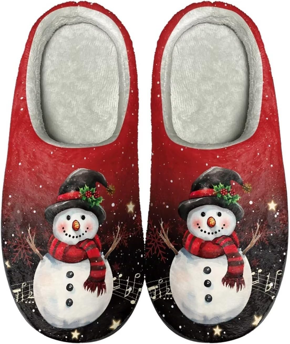 

Женские домашние зимние тапочки для дома Мужские теплые тапочки Противоскользящие сандалии Легкие махровые тапочки Suhoaziia, Cute Snowman