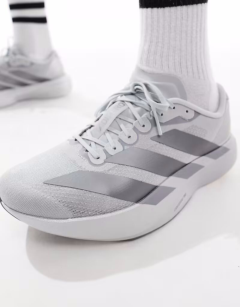 Кроссовки Adidas Running Adizero EVO SL серого цвета Adidas Performance — фото 3