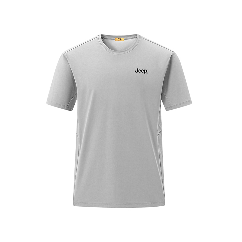 

Футболка Unisex Crew Neck тонкая прямая посадка Jeep, серебро серый