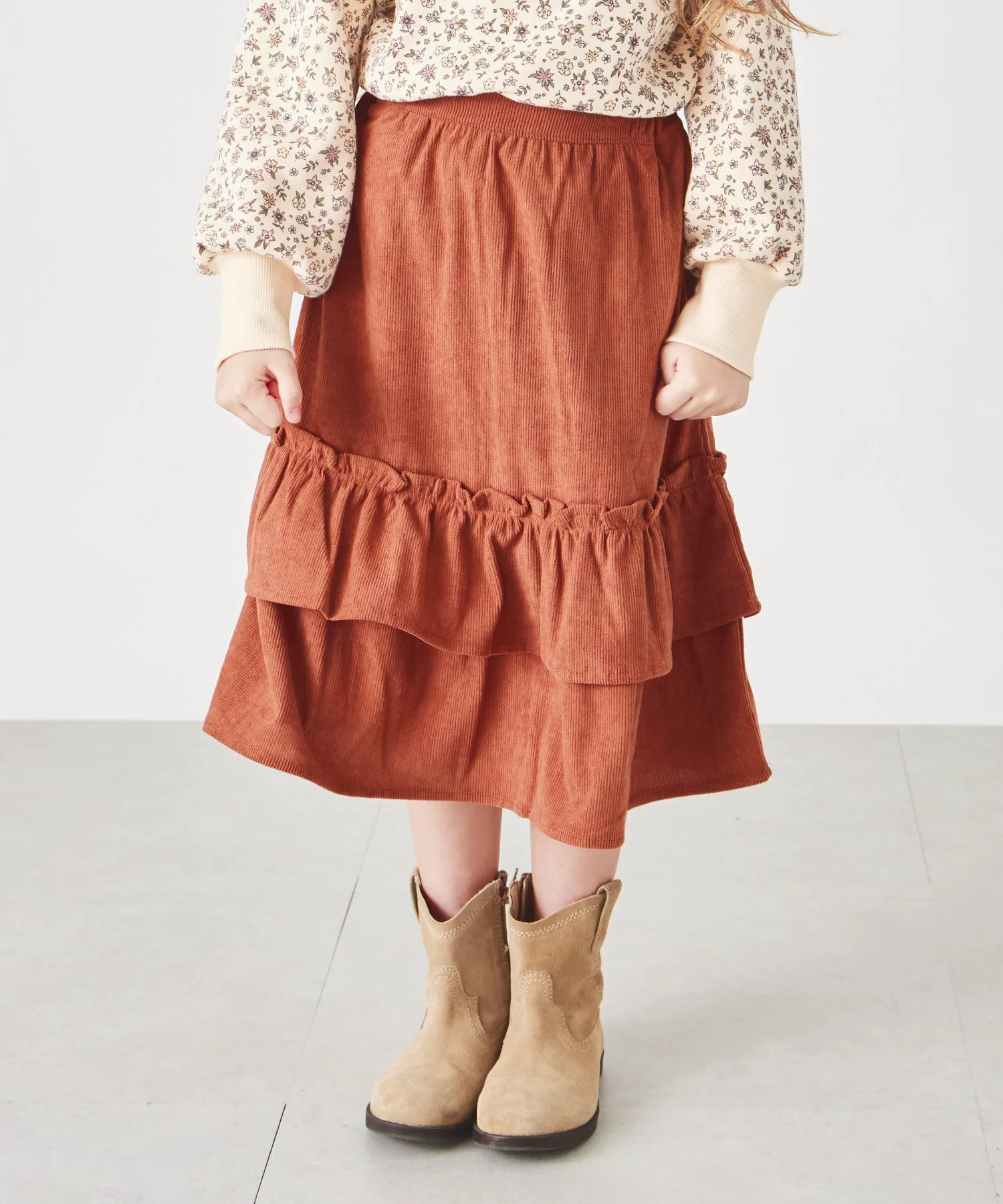 Вельветовая юбка Ever Closet, terracotta