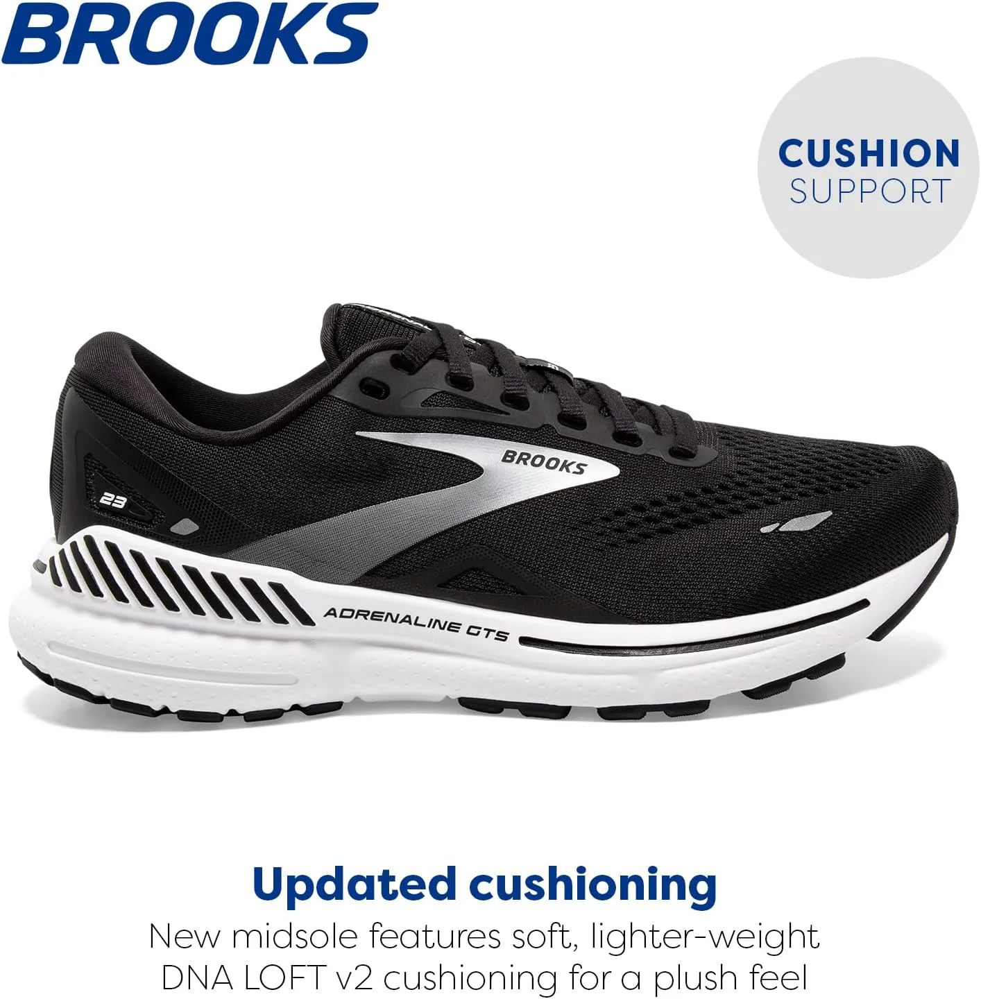 

Мужские кроссовки Brooks Adrenaline GTS 23, черный/белый/серебристый
