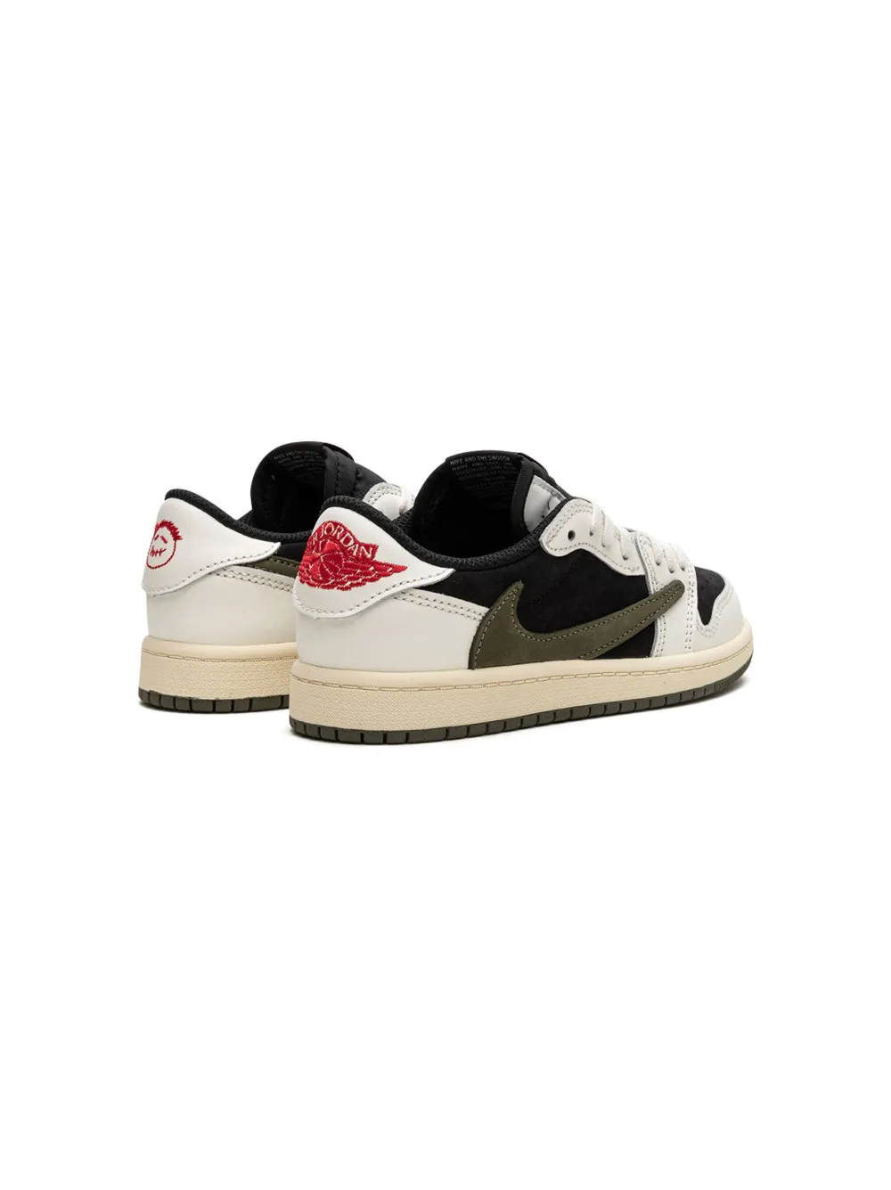 Кроссовки Air Jordan 1 Low «Travis Scott - Olive» Jordan Kids, зеленый — фото 3