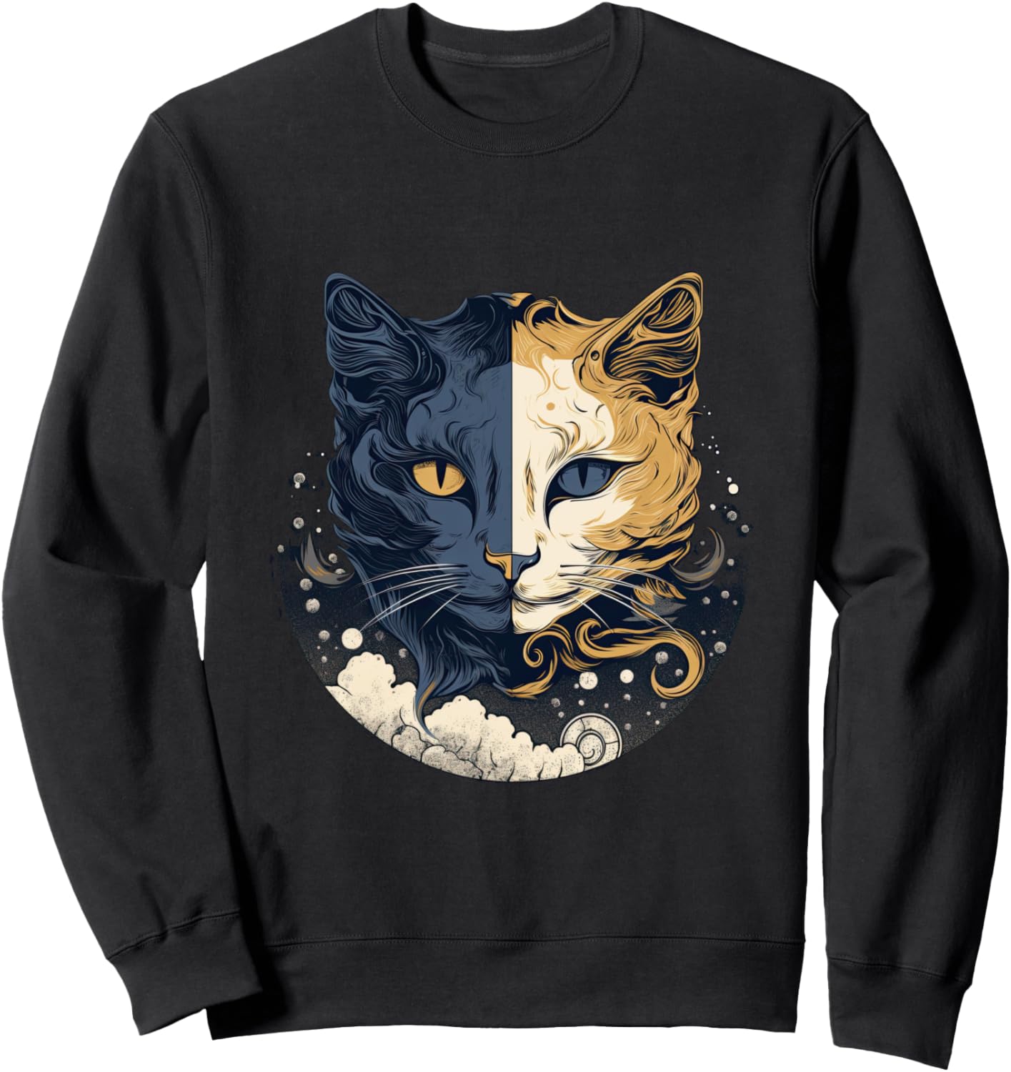 

Черно-белый котенок, милый котенок, аниме, кавайная толстовка Japanese Otaku Sweet Cat