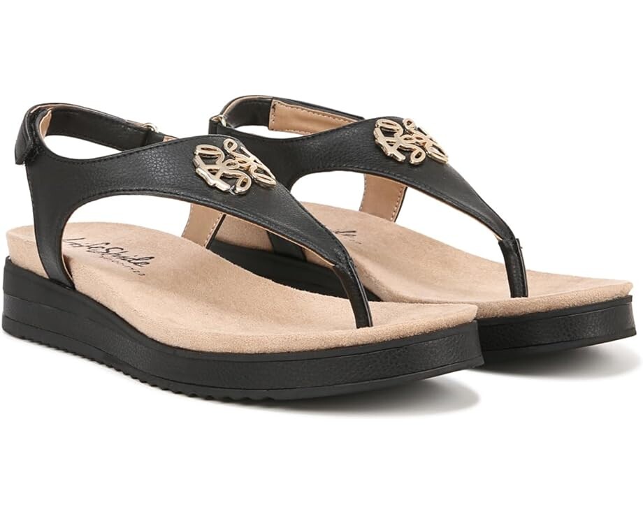 

Туфли на плоской подошве LifeStride Zeeta Thong Sandals, черный