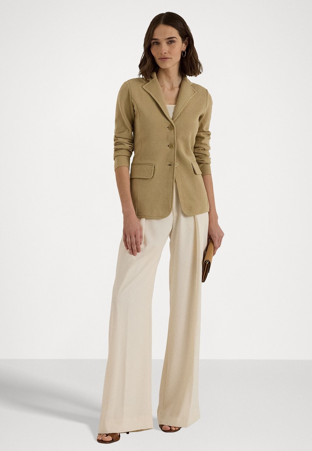 

Кардиган COTTON BLEND BLAZER Lauren Ralph Lauren, цвет Tan
