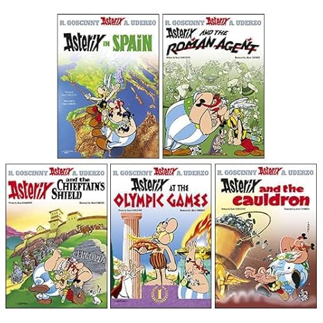 

Asterix Series 3 (11-15) Collection 5 Books Set By Rene Goscinny (The Chieftains Shield, At the Olympic Games, Cauldron, Asterix in Spain, the Roman Agent) (Orion Ltd)