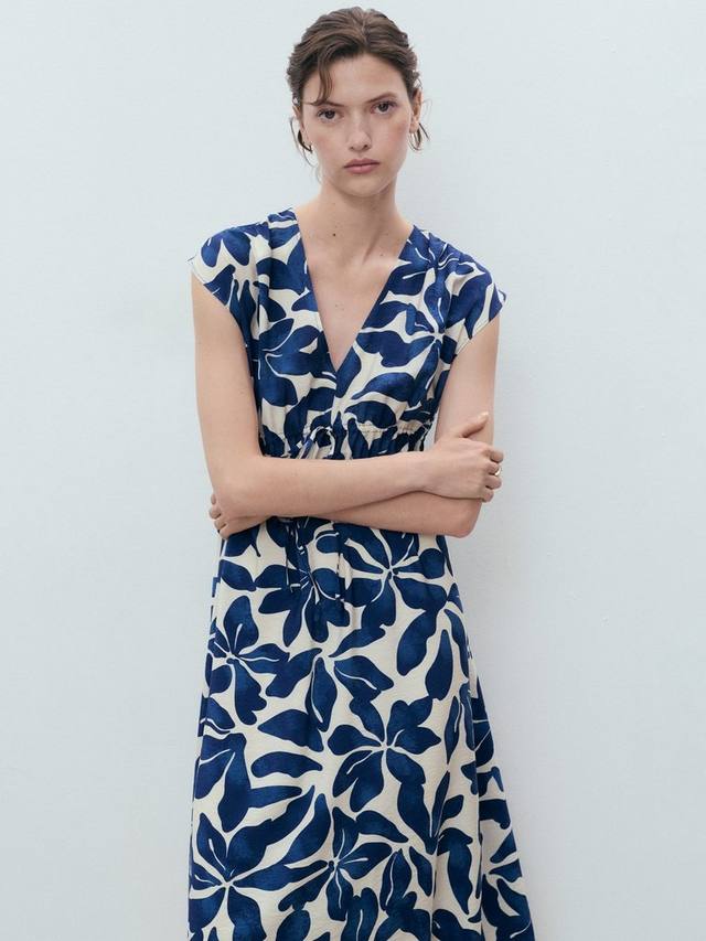 

Платье Jamie с цветочным принтом Mango, Medium Blue