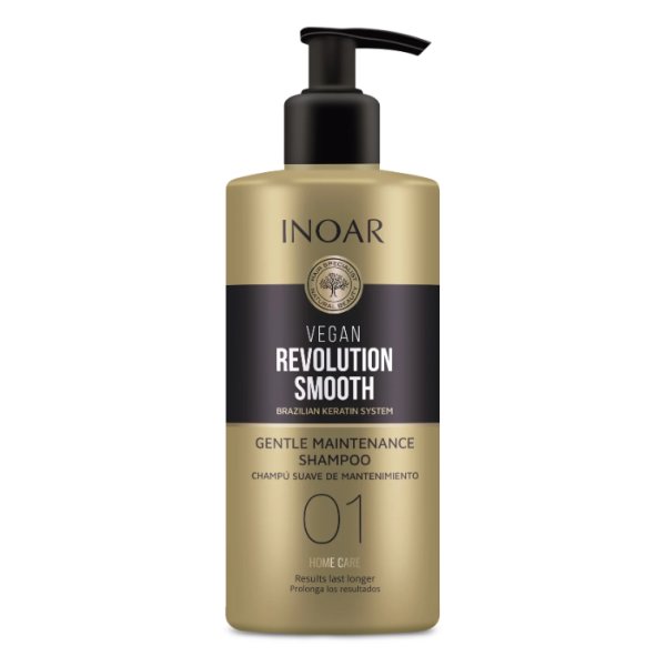 INOAR Vegan Revolution Smooth Gentle Shampoo, восстанавливающий шампунь для вьющихся волос, 350 мл — фото 2