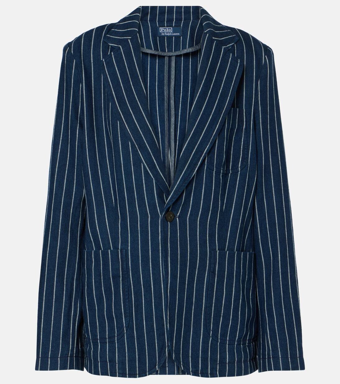

Блейзер из льна и хлопка Polo Ralph Lauren, цвет blava wash
