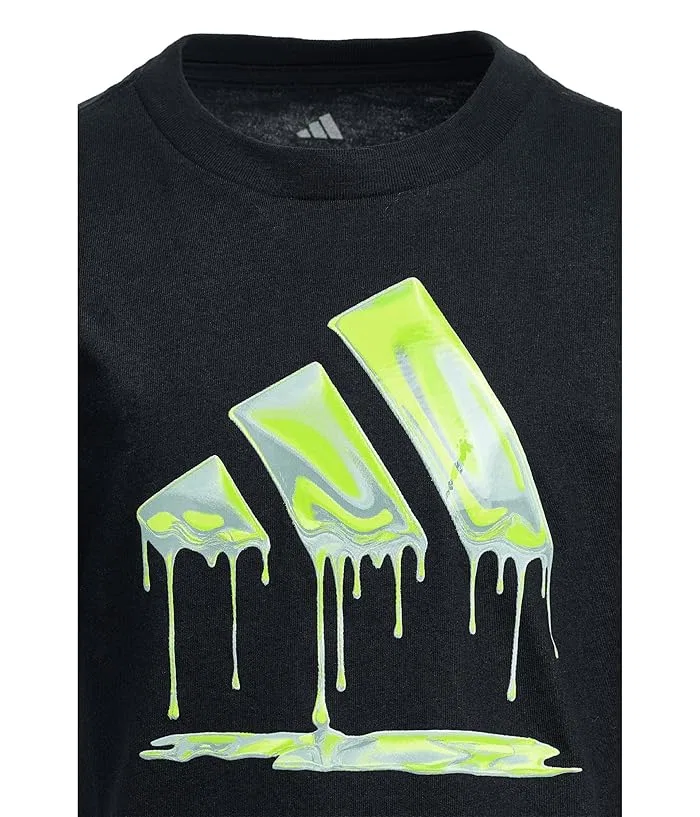 Футболка Chrome Drip Logo Adidas Kids, Black/Green — фото 3
