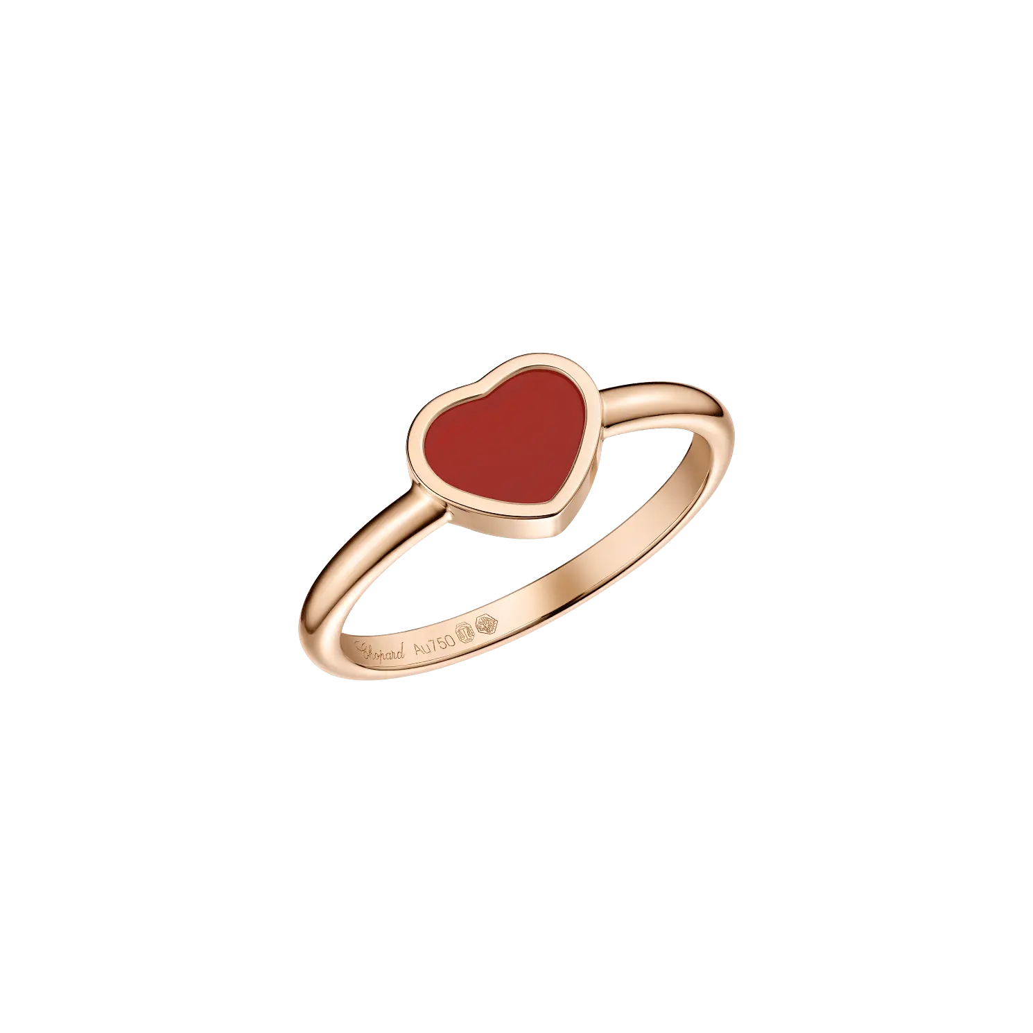 

Кольцо Chopard My Happy Hearts - Кольцо, розовое золото, сердолик