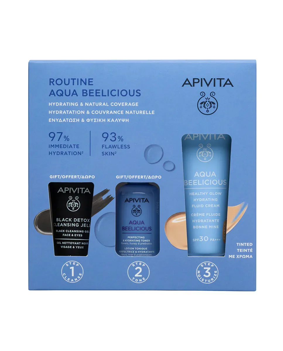 Набор Aqua Beelicious Крем с оттенком Apivita