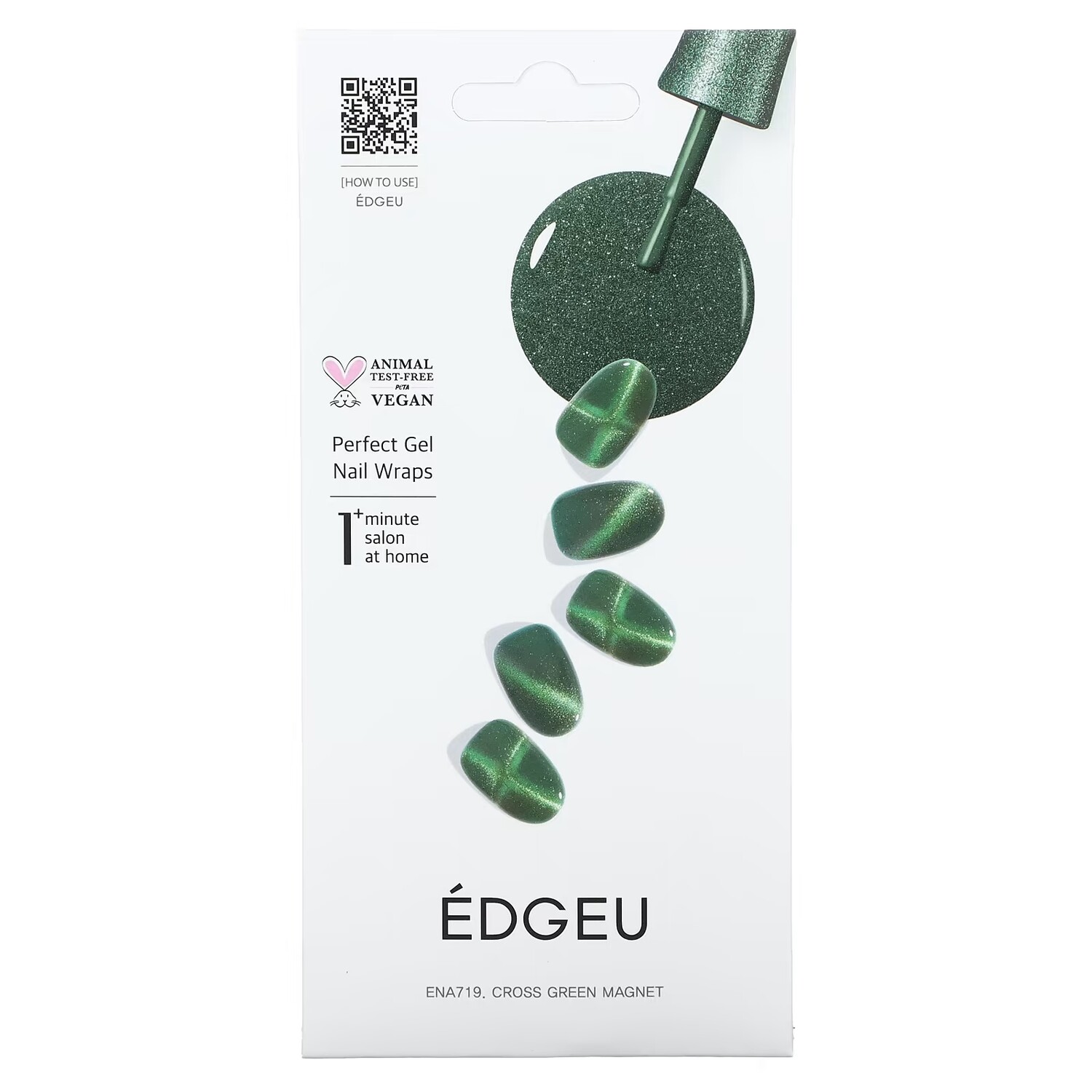 

Гелевые обертывания для ногтей Edgeu Perfect ENA719 Cross Green Magnet