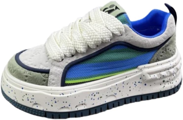 

Мужские повседневные кроссовки с толстой подошвой, с мягкой подошвой EVA, подходящие для всех сезонов Fusecottc, синий