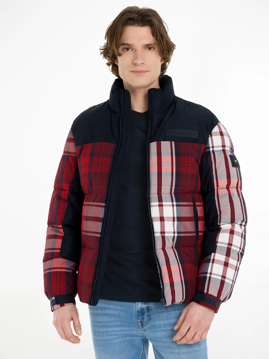 

Стеганая куртка Tommy Hilfiger "NEW YORK CHECK PUFFER JACKET", ", цвет Rot/Weiß/Blau