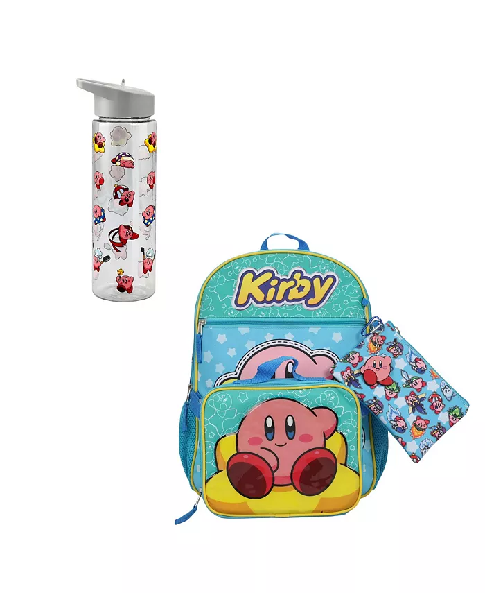 

Набор из 5 предметов: рюкзак Kirby и бутылка для воды 24 унции с одинарной стенкой Kirby's Dream Land, мультиколор