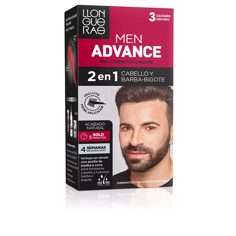 

Краска для волос Men advance Llongueras, цвет 3-castaño oscuro, 1 шт.