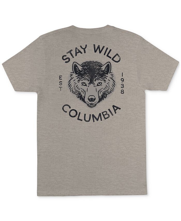 

Мужская футболка с коротким рукавом Stay Wild с рисунком Columbia, белый