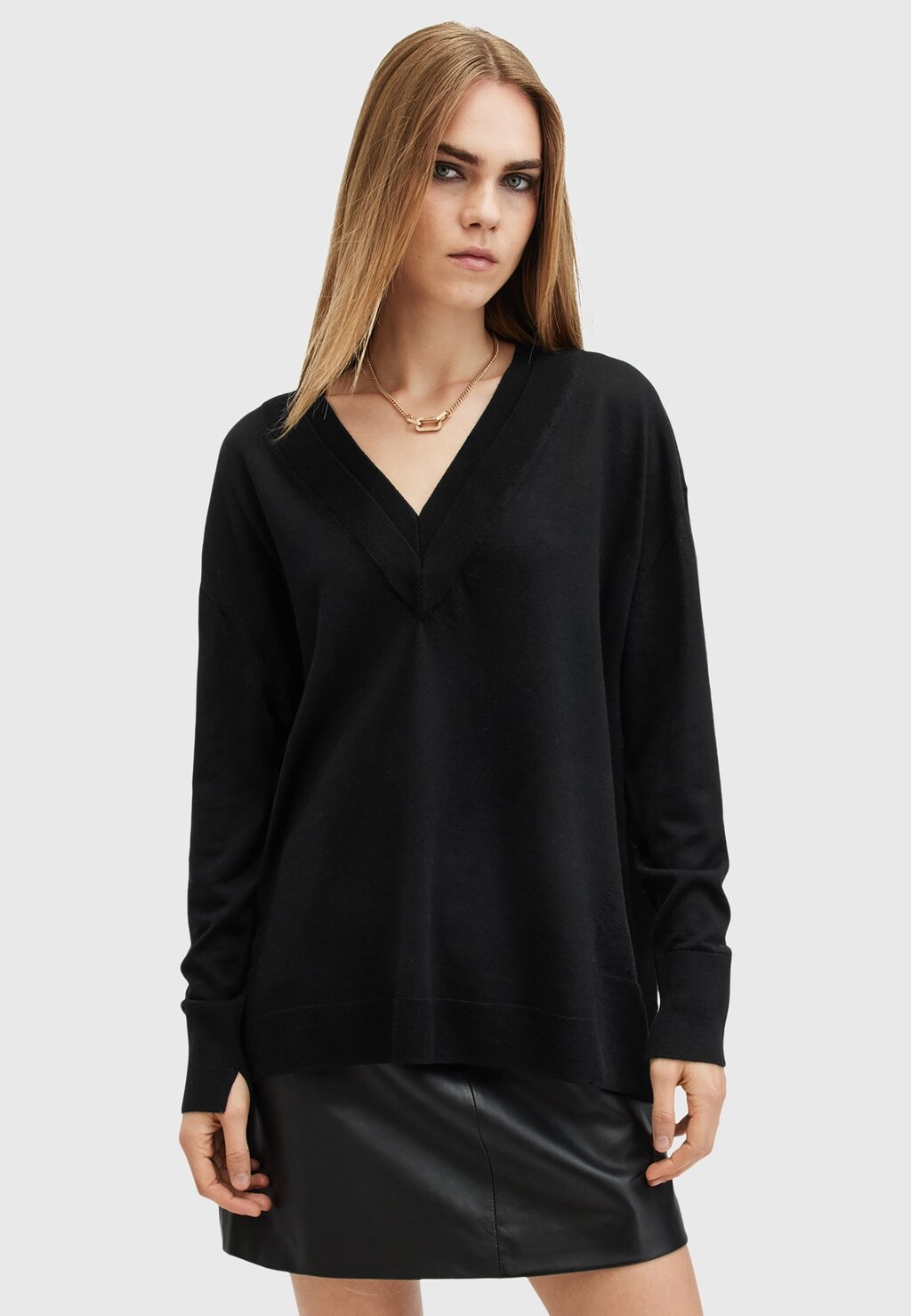 

Джемпер V NECK AllSaints, черный