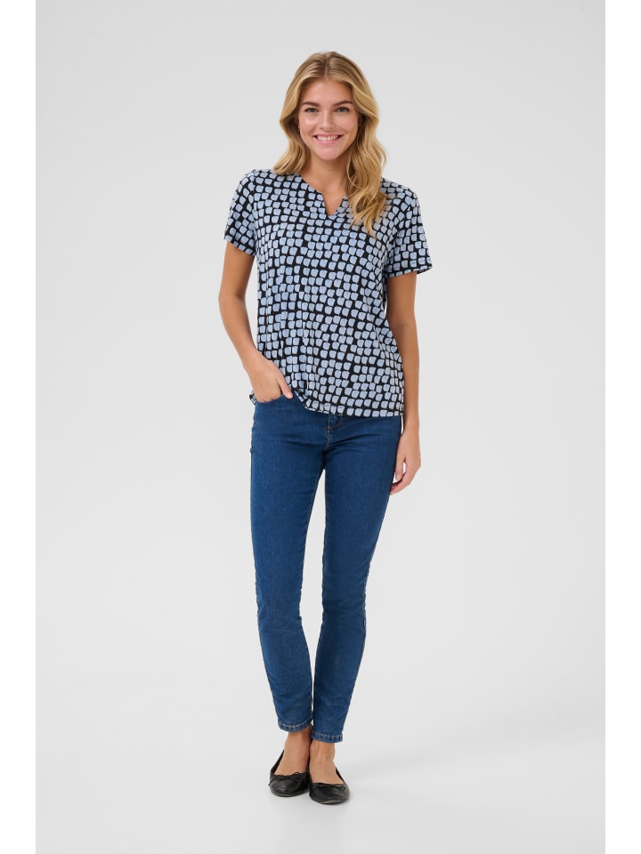

Блузка Kaffe, цвет black/blue graphic dot