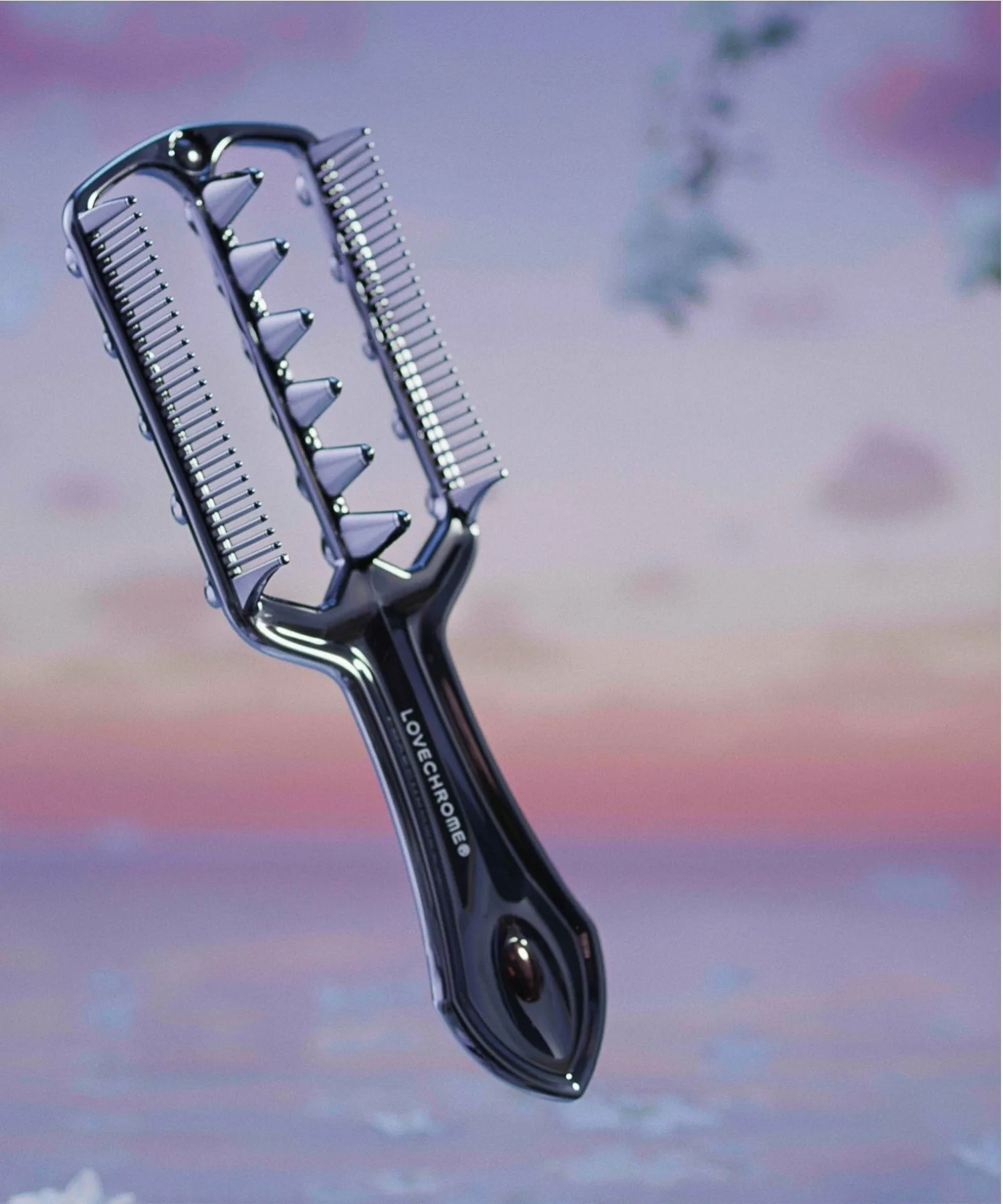 Расческа-лопатка PG Paddle Comb Premium Black Lovechrome, Premium Black — фото 2