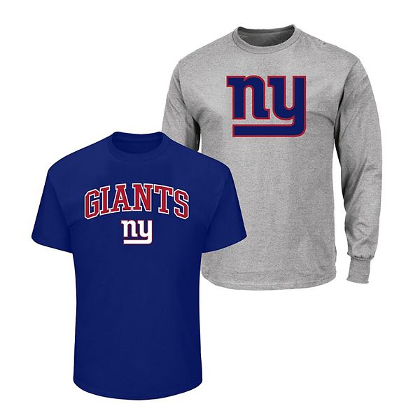 

Мужская футболка new york giants big & tall 2-pack royal/heather gray Fanatics