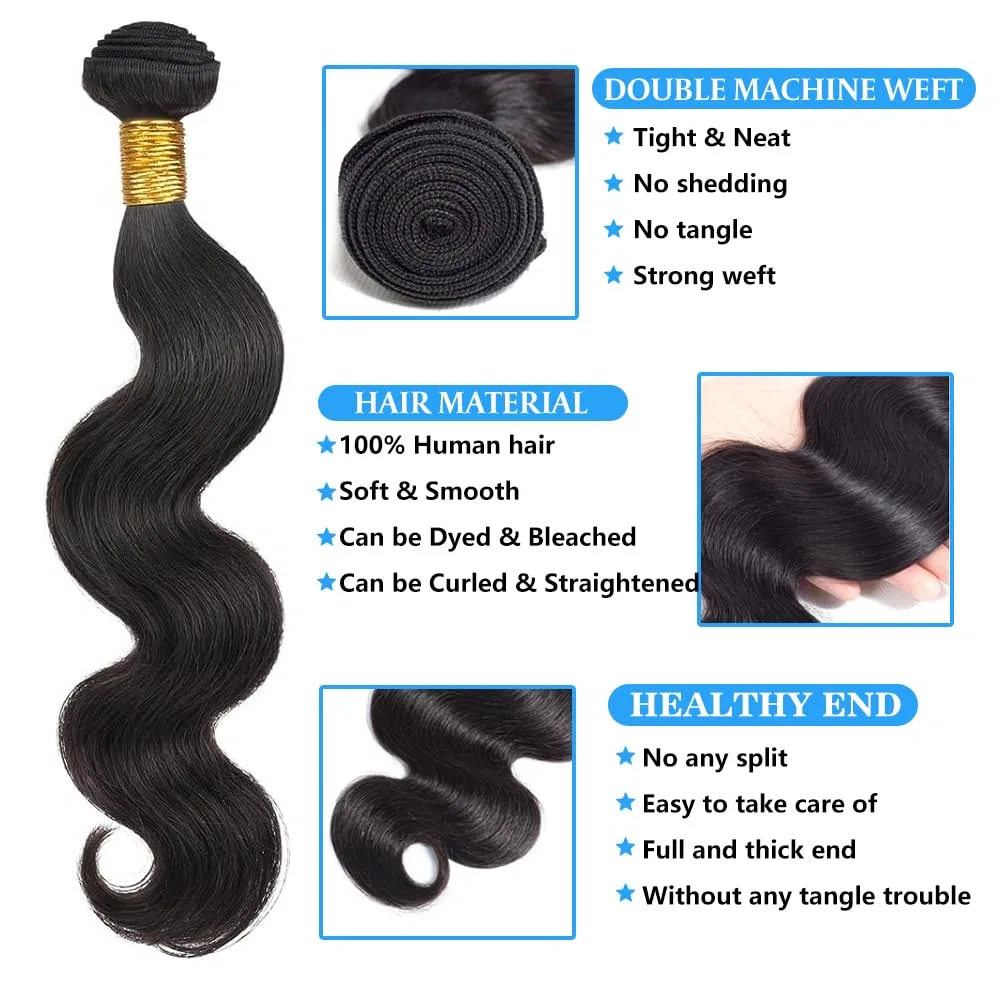 Набор из 3 пучков бразильских волос Body Wave от Human Hair Bundles Nicmiss — фото 2