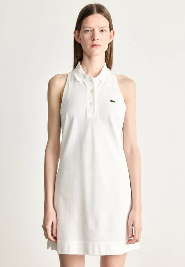 Платье Lacoste White, повседневное, приталенное, короткое